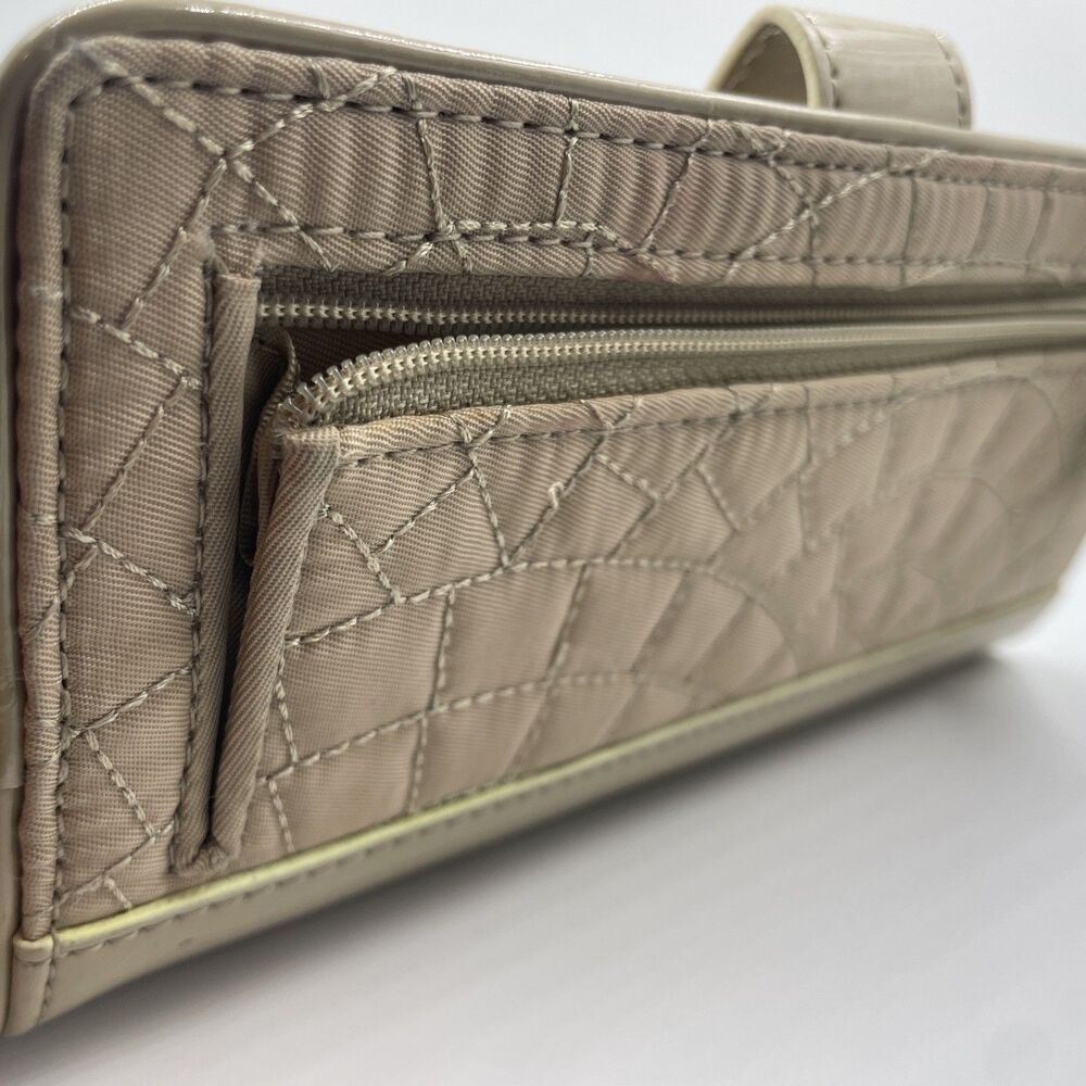 Vera Bradley tan khaki CAFE WALLET fold w/ coin - Picture 15 of 15